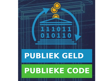Het logo van de 'Publiek Geld? Publieke Code!'-campagne
